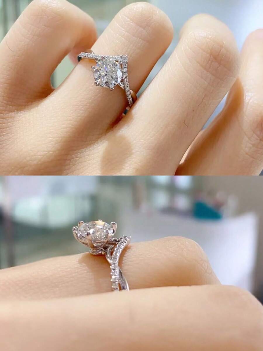 Lunaria Moissanite Ring