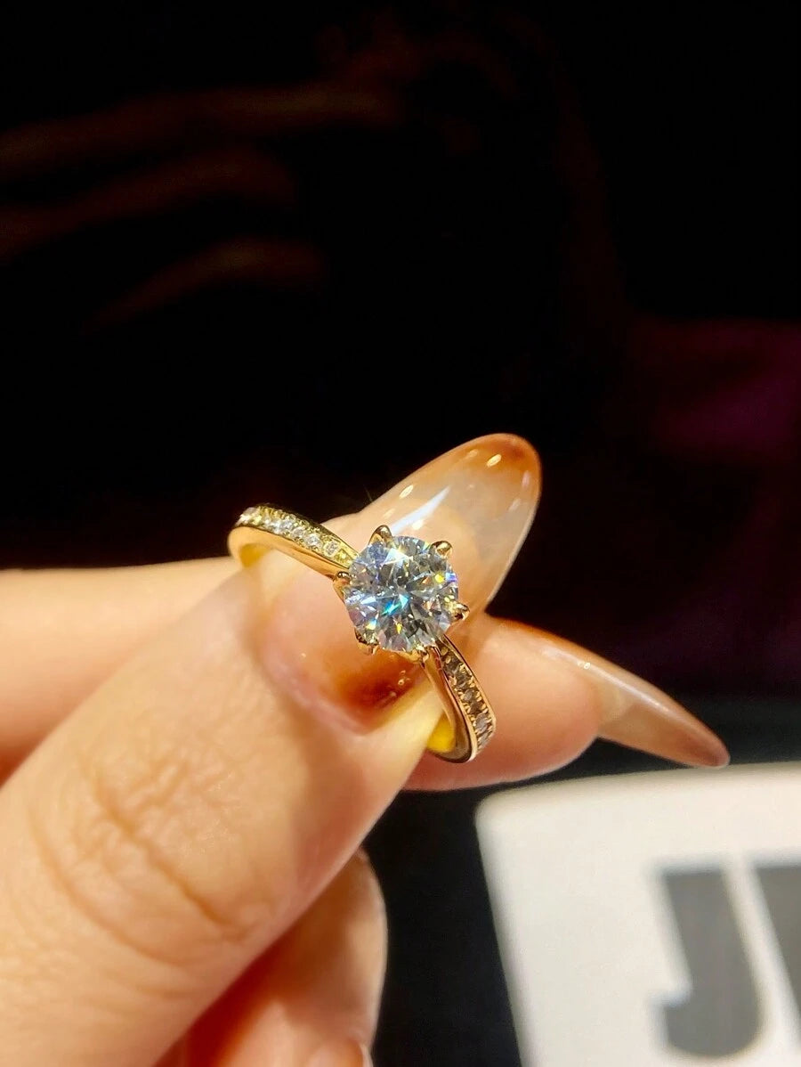 Aurielle Solitaire Moissanite Ring