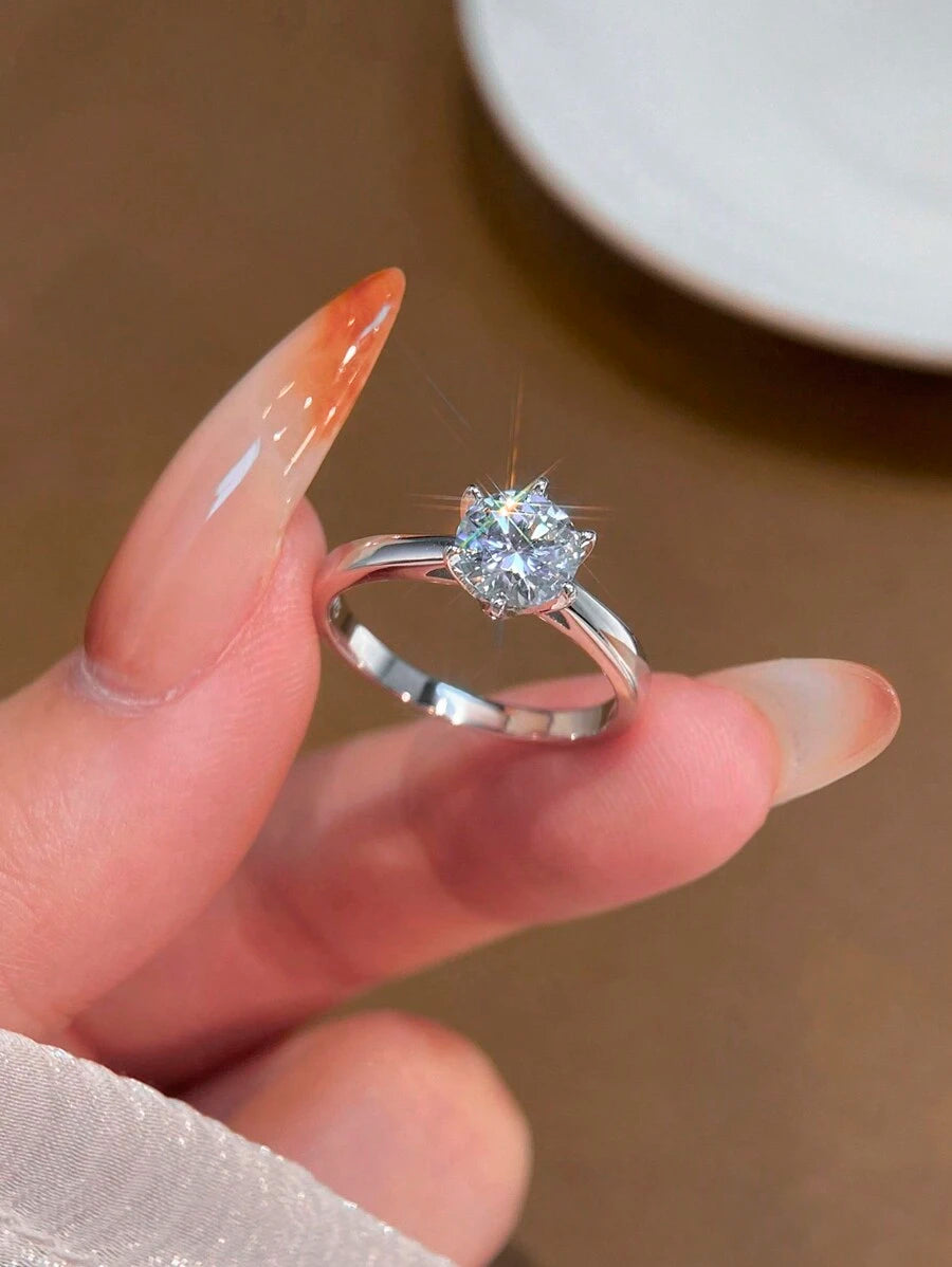 Aurielle Solitaire Moissanite Ring