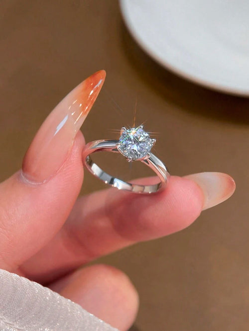 Aurielle Solitaire Moissanite Ring