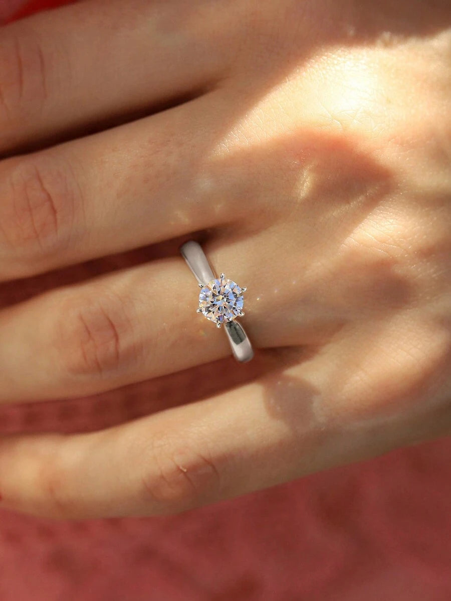 Aurielle Solitaire Moissanite Ring