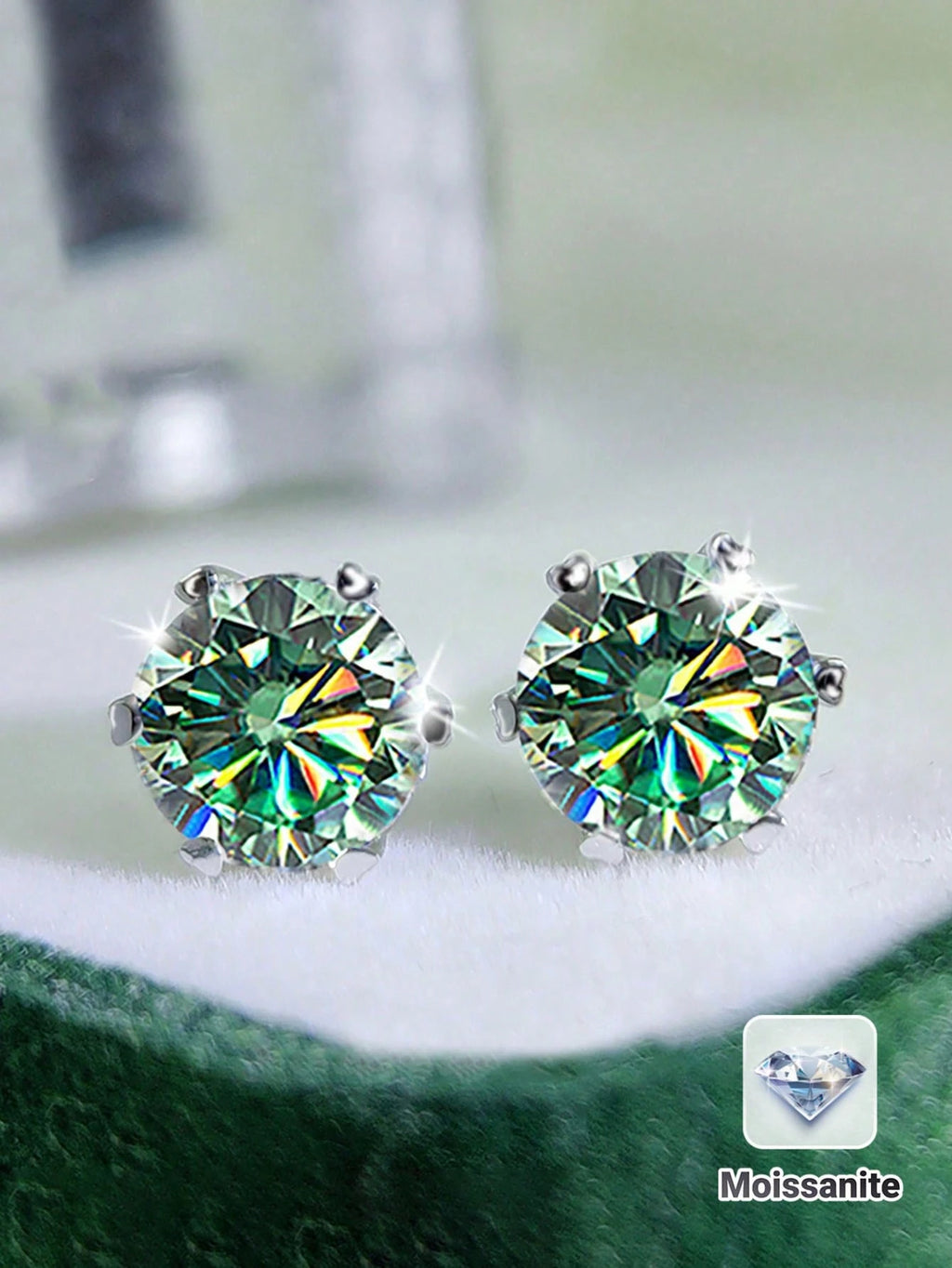 Aurielle Moissanite Stud Earrings